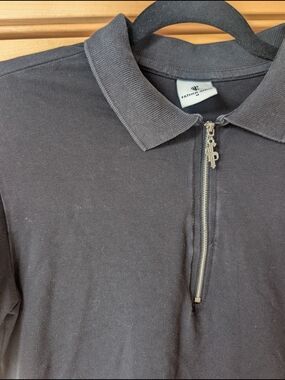 Father & Sons Men's Black Zip Polo Shirt